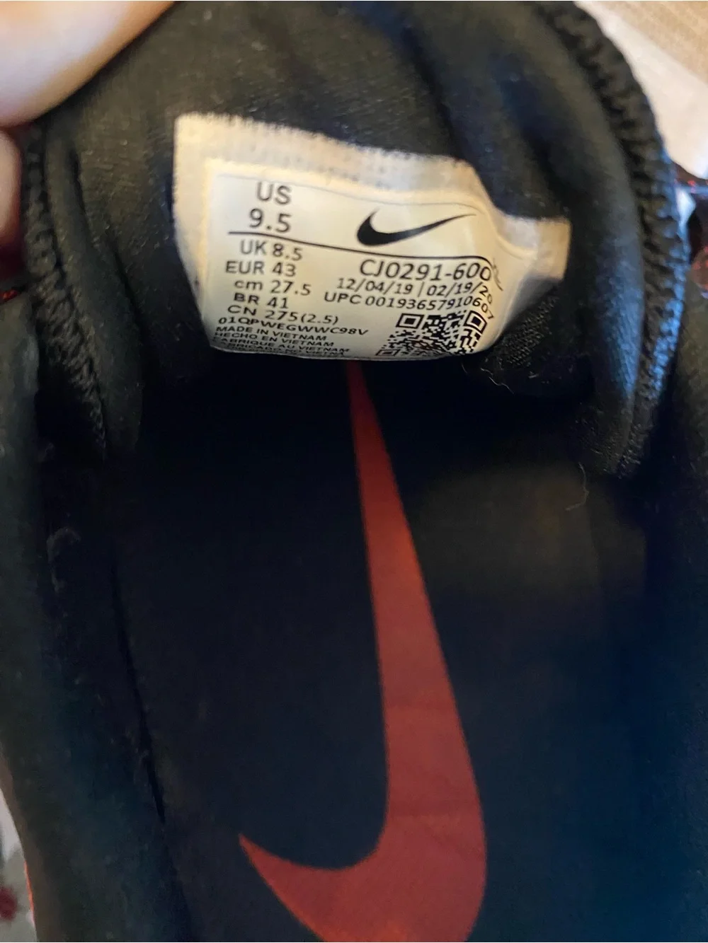 Nike Red and Black Men's Running Sneakers